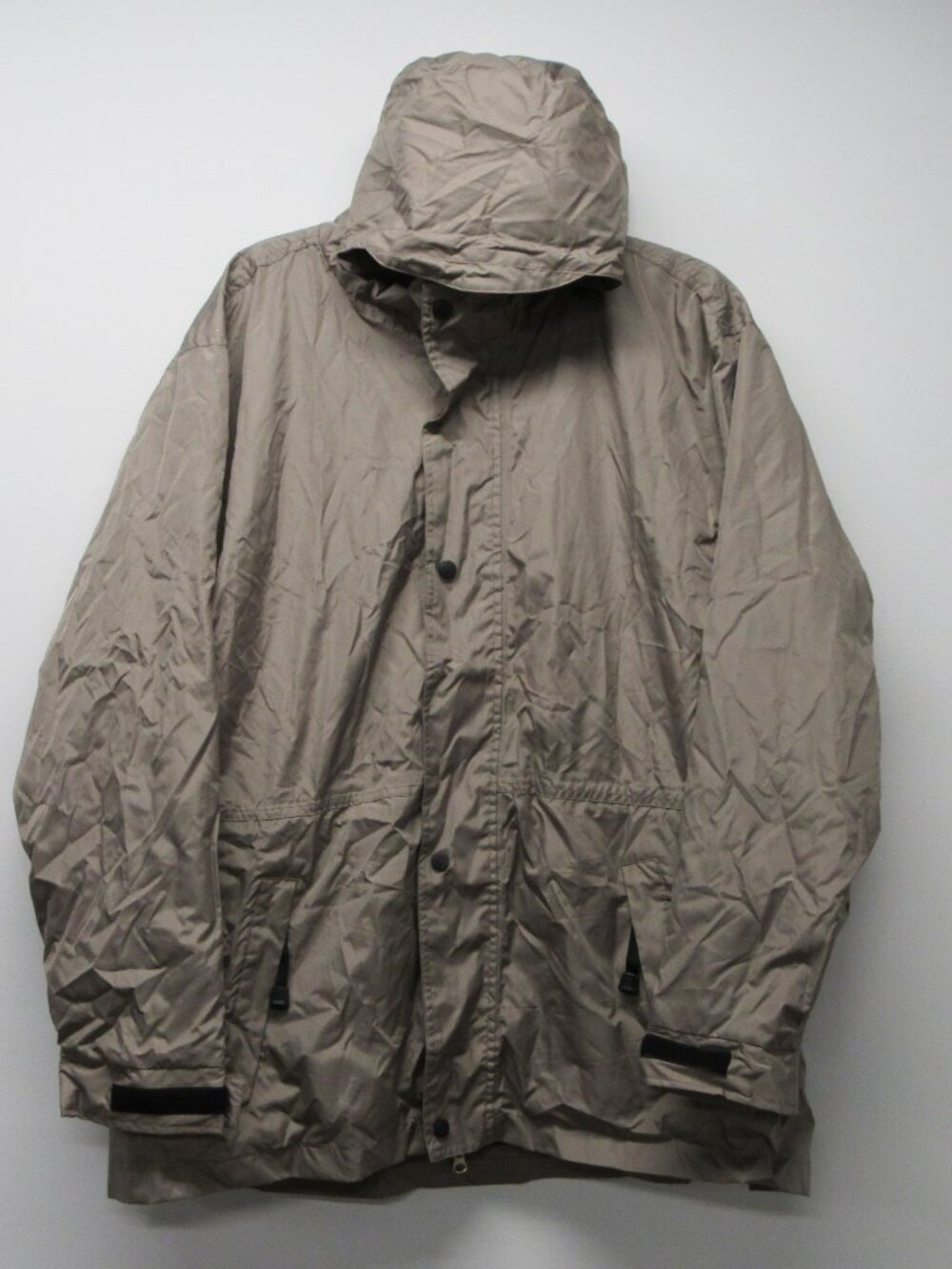 Outback Trading Company Mens Large Taupe Pak-A-Roo Packable Parka Rain Jacket